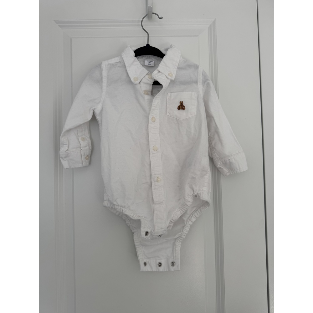 Baby Gap Long Sleeve Button Down Onesies Size 12-18mo